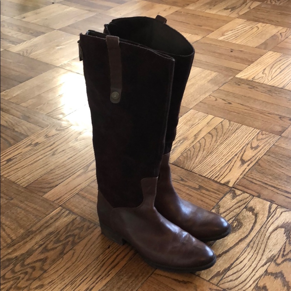 Sam Edelman Suede and Leather Riding Boots
